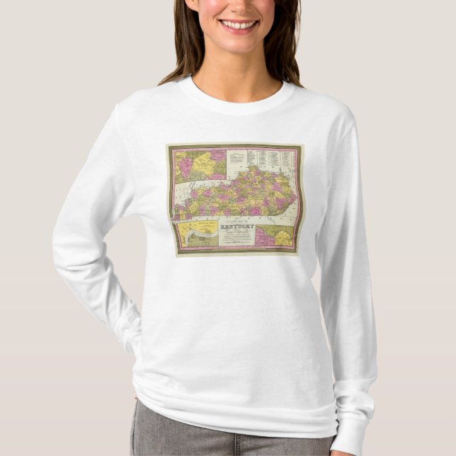 New Map Of Kentucky T-Shirt (Front)