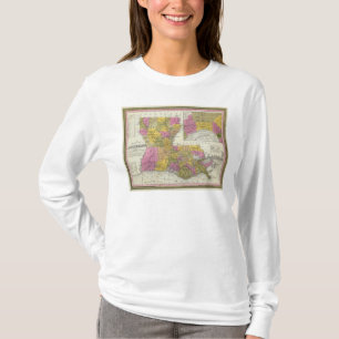 New Map Of Louisiana 3 T-Shirt