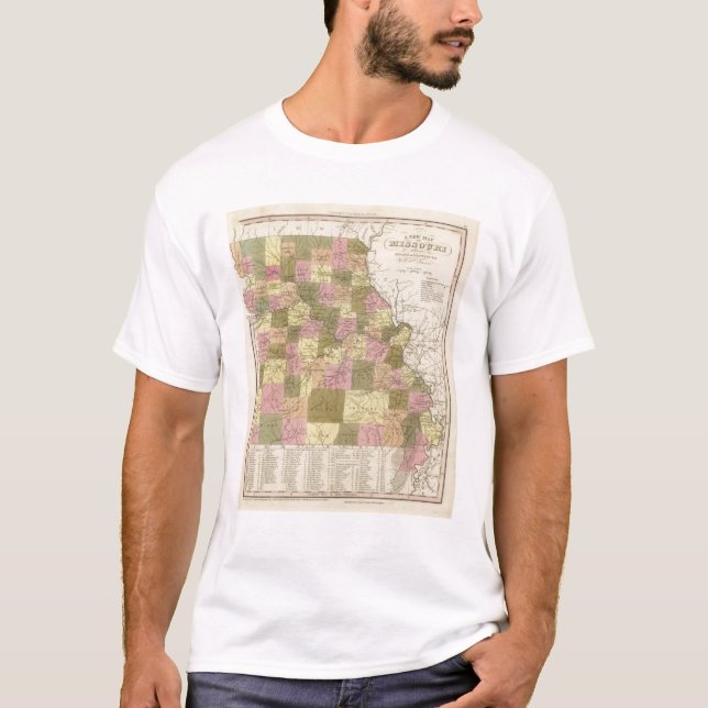 New Map Of Missouri 2 T-Shirt (Front)