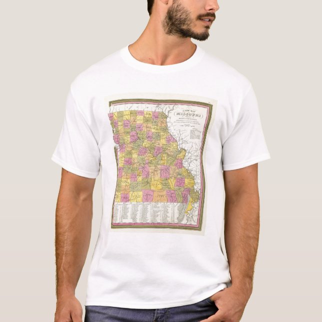 New Map Of Missouri T-Shirt (Front)