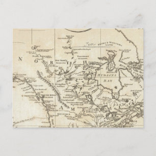 New Map of North America Postcard