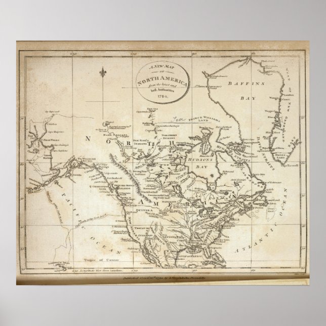 New Map of North America Poster (Front)