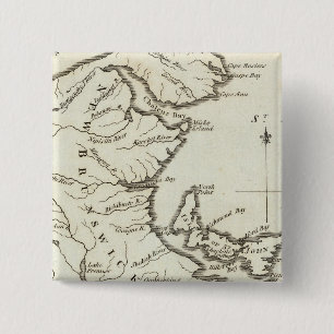New Map of Nova Scotia, New Brunswick 15 Cm Square Badge