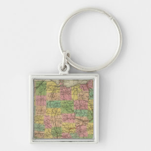 New Map Of Ohio 2 Key Ring