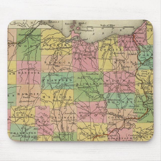 New Map Of Ohio 2 Mouse Pad (Front)