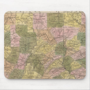 New Map Of Pennsylvania Mouse Pad