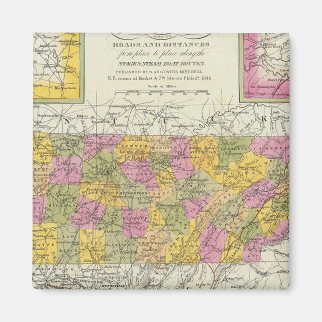 New Map Of Tennessee Magnet (Front)