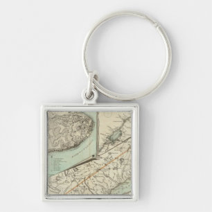New Map Of The Province of Quebec Key Ring