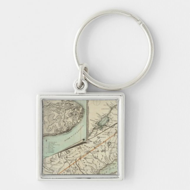 New Map Of The Province of Quebec Key Ring (Front)
