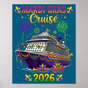 New Mardi Gras Cruise Carnival Orleans Poster