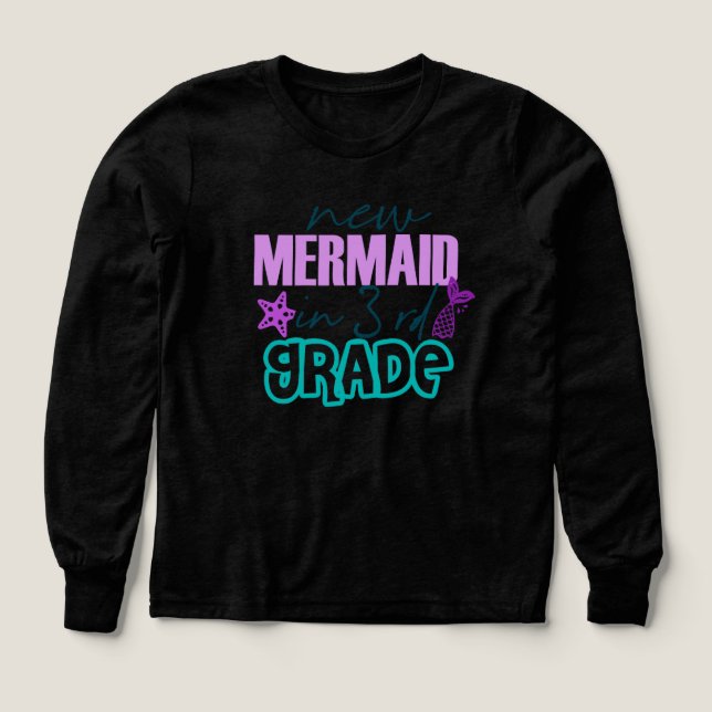 New Mermaid in 3rd Grade –Back to School for Girls (Design Front)