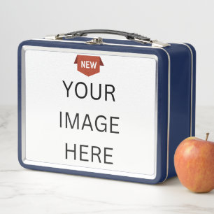 NEW! Metal Lunchbox - Blue - Custom