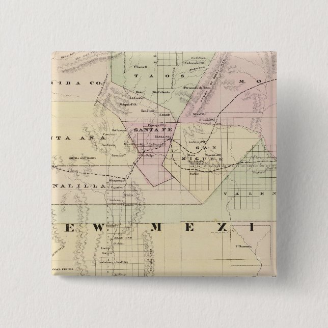 New Mexico 2 15 Cm Square Badge (Front)