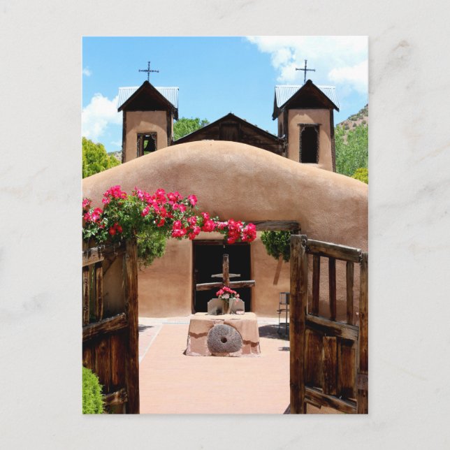 New Mexico Adobe Church Postcard (Front)