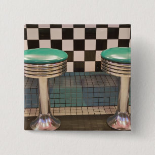 New Mexico, Albuquerque. The 66 Diner along 15 Cm Square Badge