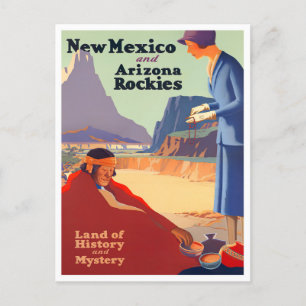 New Mexico Arizona vintage travel postcard