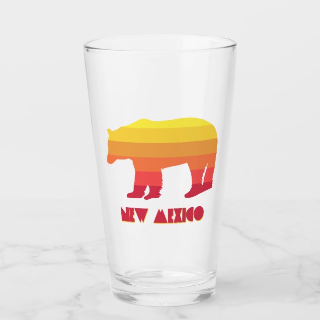New Mexico Bear Glass (Front)
