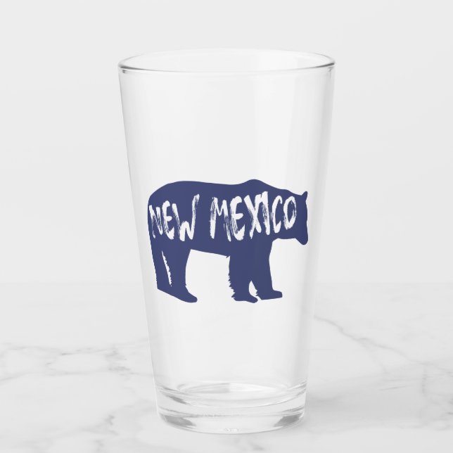 New Mexico Bear Glass (Front)