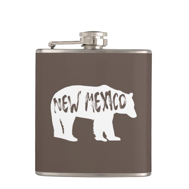 New Mexico Bear Hip Flask (Front)