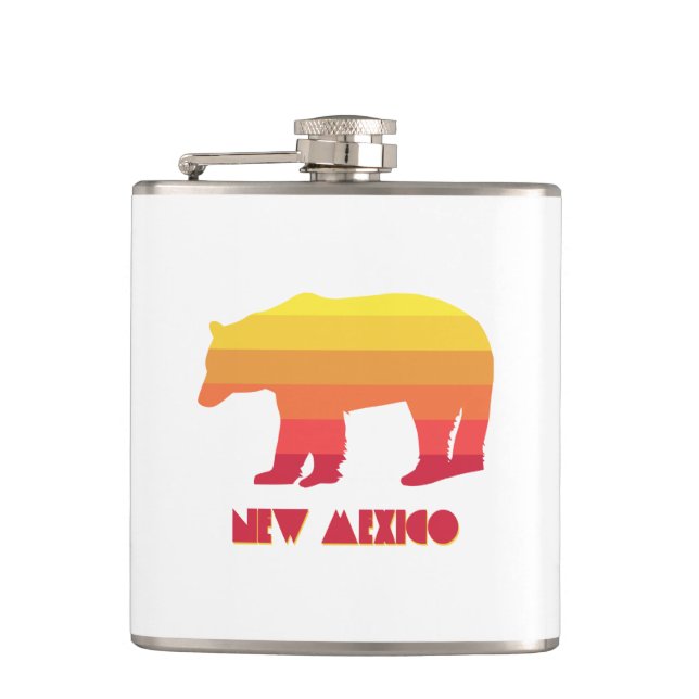 New Mexico Bear Hip Flask (Front)