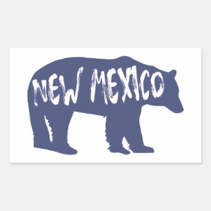 New Mexico Bear Rectangular Sticker