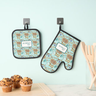 New Mexico Biscochito Cookies Zia Sun Oven Mitt & Pot Holder Set