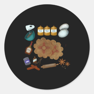 New Mexico Biscochito Cookies Zia Sun Toddler Classic Round Sticker