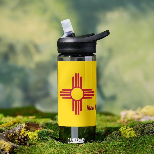 New Mexico bottle, patriotic New Mexican Flag Water Bottle (Outdoor)