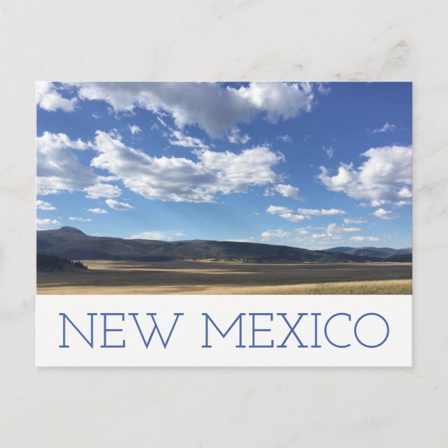New Mexico Bright Blue Sky & Mountains Postcard (Front)