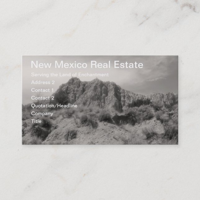 New Mexico Canyon Appointment Card (Front)
