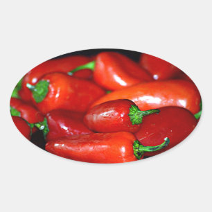 New Mexico Chilli Peppers (Chile) Oval Sticker