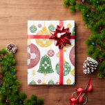 New Mexico Christmas Ornaments Zia Red Green Blue  Wrapping Paper<br><div class="desc">Products featuring my pattern design of Christmas Ornaments with a Zia symbol on each one.</div>