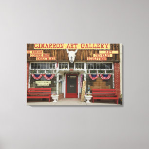 New Mexico, Cimarron. Cimarron art gallery, New Canvas Print