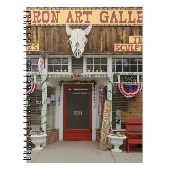 New Mexico, Cimarron. Cimarron art gallery, New Spiral Notebook (Front)