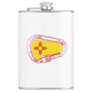New Mexico Climbing Carabiner Hip Flask