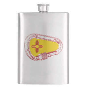 New Mexico Climbing Carabiner Hip Flask