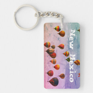 New Mexico Colourful Hot Air Balloons Key Ring