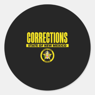 New Mexico Correctional Officer Thin Gray Line Classic Round Sticker