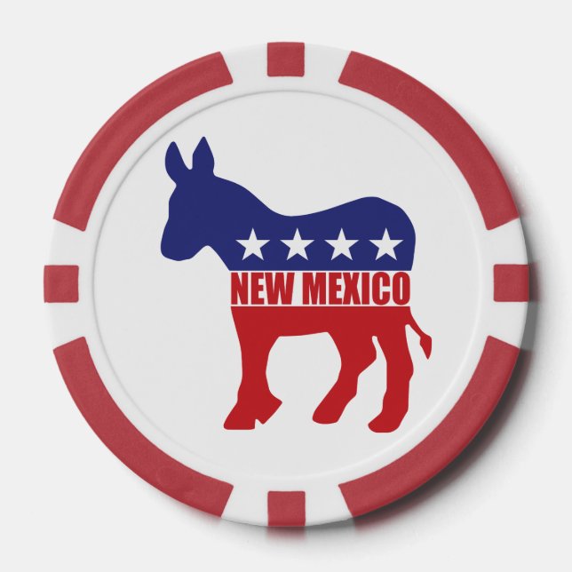 New Mexico Democrat Donkey Poker Chips (Front)