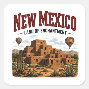 New Mexico Desert Heritage Journey Square Sticker