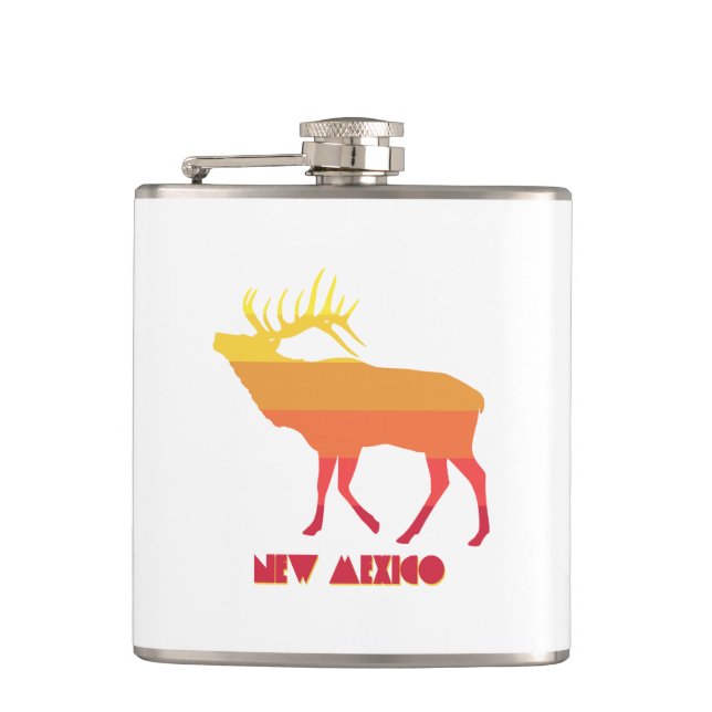 New Mexico Elk Hip Flask (Front)
