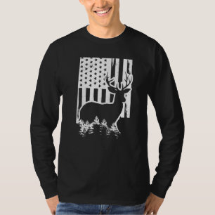 New Mexico Elk Hunting State Map US Flag Patriotic T-Shirt