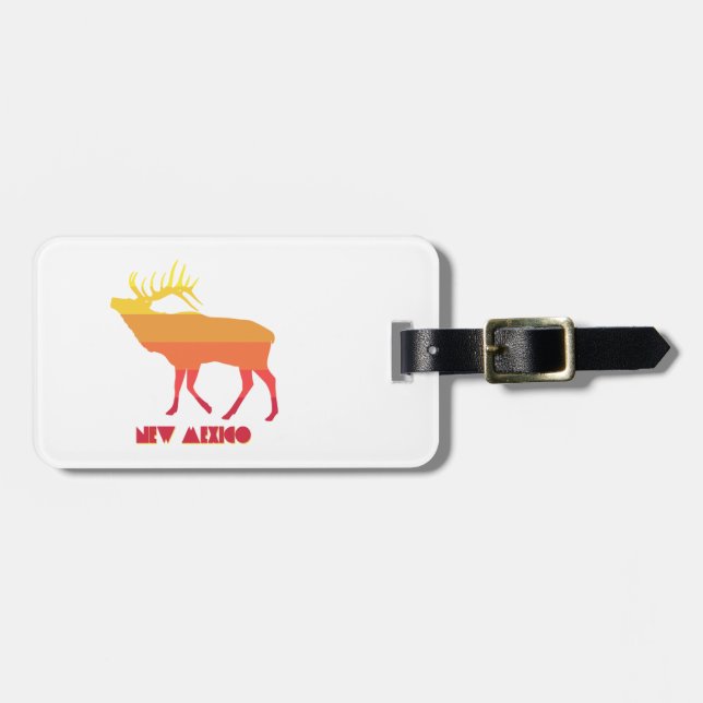 New Mexico Elk Luggage Tag (Front Horizontal)