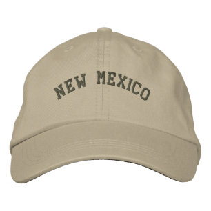 New Mexico Embroidered Basic Cap Olive Green
