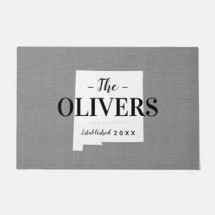 New Mexico Family Monogram State Doormat