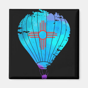 New Mexico Festival Hot Air Balloon Zia Gift  Magnet