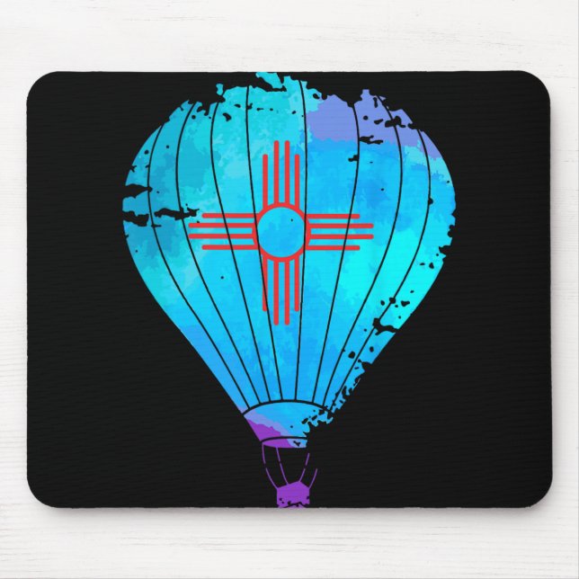 New Mexico Festival Hot Air Balloon Zia Gift  Mouse Pad (Front)