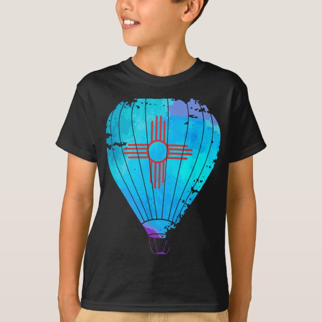 New Mexico Festival Hot Air Balloon Zia Gift  T-Shirt (Front)