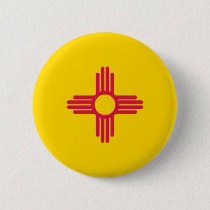 New Mexico Flag 6 Cm Round Badge