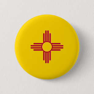 New Mexico Flag 6 Cm Round Badge